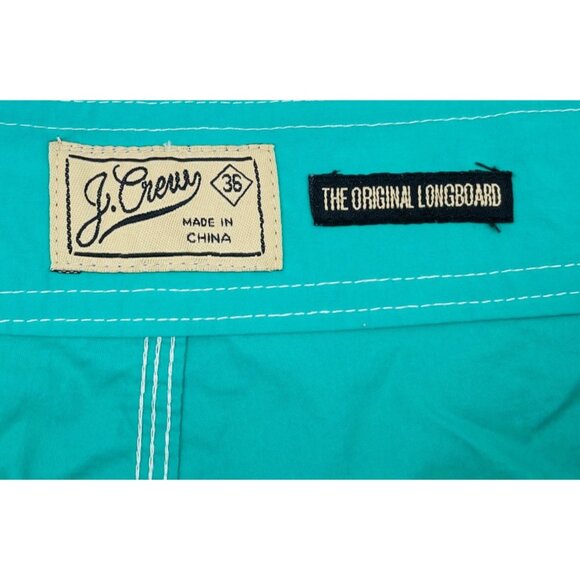 J. Crew The Original Longboard Cargo Swim Shorts Turquoise size 36 - Picture 2 of 6